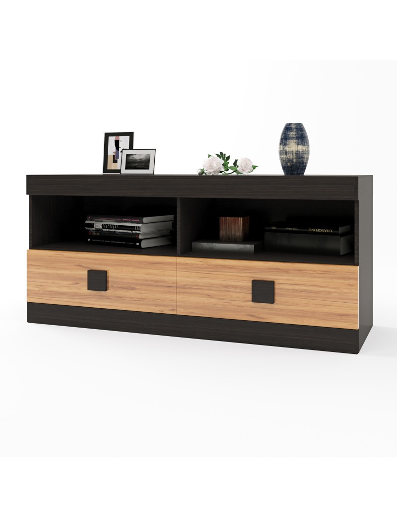 Тумба Еверест ТВ 1100 Соната 110х38х50 венге темний + дуб крафт золотий (DTM-2256)