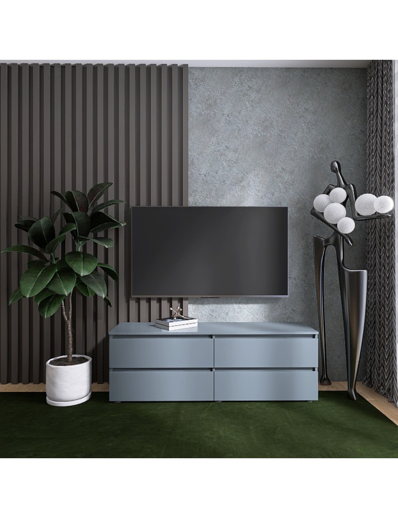 Тумба під телевізор Еверест ЛТВ-1400 Лайт 140х38х49 см Графіт (DTM-4910)