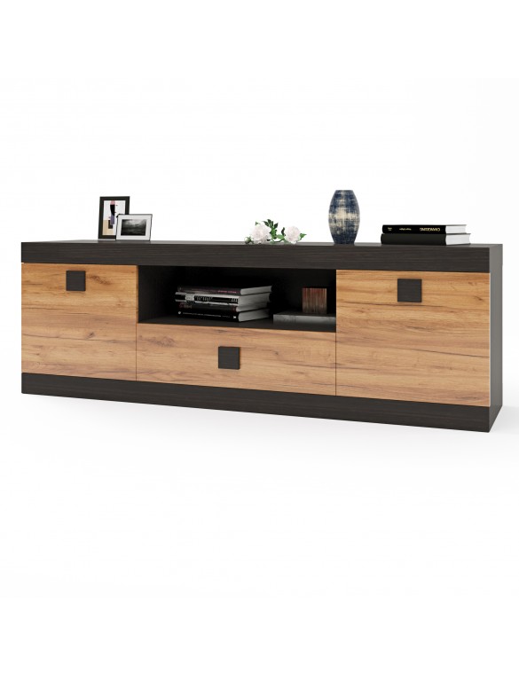 Тумба Еверест ТВ 1500 Соната 150х38х50 венге темний + дуб крафт золотий (DTM-2263)