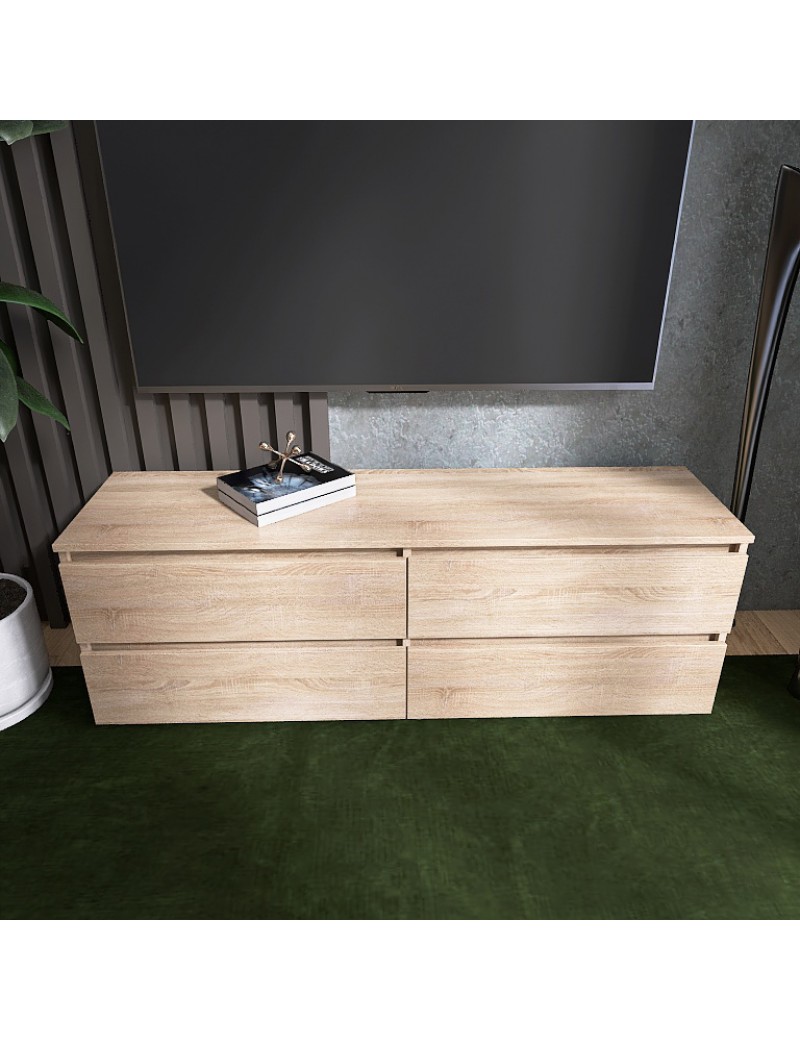 Тумба під телевізор Еверест ЛТВ-1400 Лайт 140х38х49 см Дуб сонома (DTM-4671)