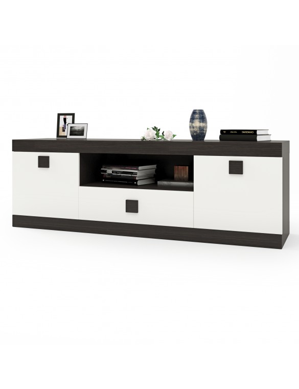 Тумба Еверест ТВ 1500 Соната 150х38х50 венге темний + білий (DTM-2264)