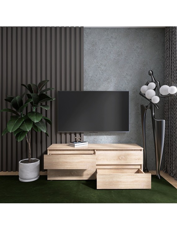 Тумба під телевізор Еверест ЛТВ-1400 Лайт 140х38х49 см Дуб сонома (DTM-4671)