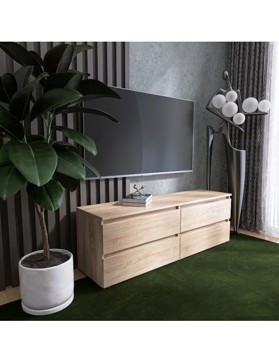 Тумба під телевізор Еверест ЛТВ-1400 Лайт 140х38х49 см Дуб сонома (DTM-4671)