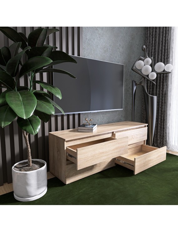 Тумба під телевізор Еверест ЛТВ-1400 Лайт 140х38х49 см Дуб сонома (DTM-4671)