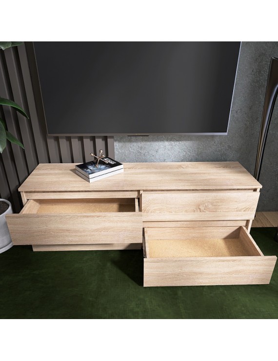 Тумба під телевізор Еверест ЛТВ-1400 Лайт 140х38х49 см Дуб сонома (DTM-4671)