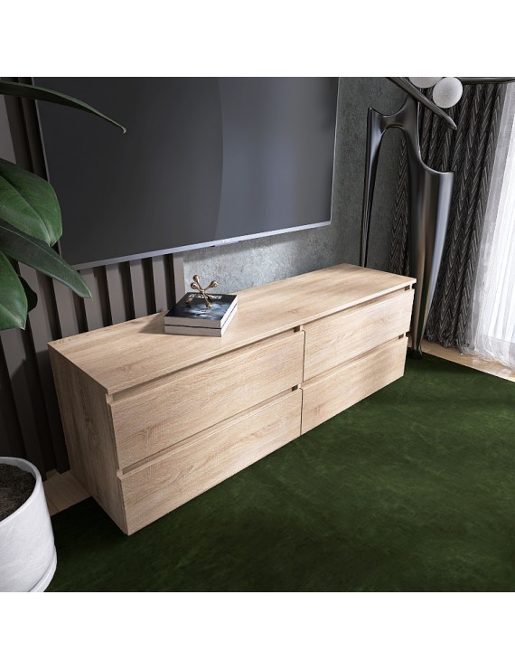 Тумба під телевізор Еверест ЛТВ-1400 Лайт 140х38х49 см Дуб сонома (DTM-4671)