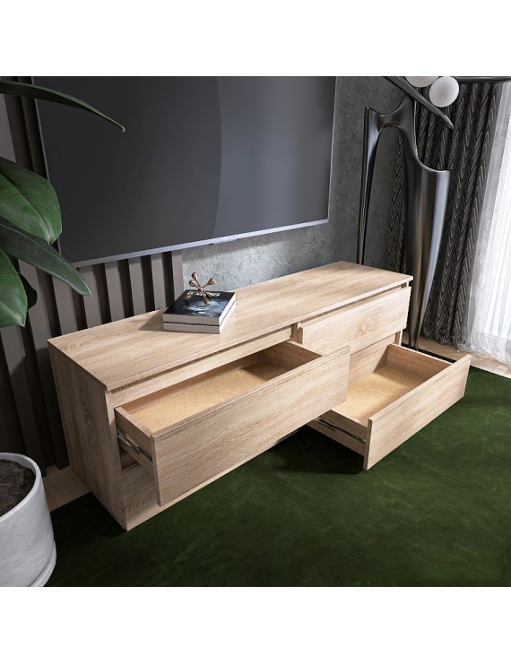 Тумба під телевізор Еверест ЛТВ-1400 Лайт 140х38х49 см Дуб сонома (DTM-4671)