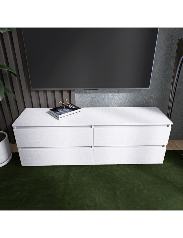 Тумба під телевізор Еверест ЛТВ-1400 Лайт 140х38х49 см Німфея Альба (DTM-4672)