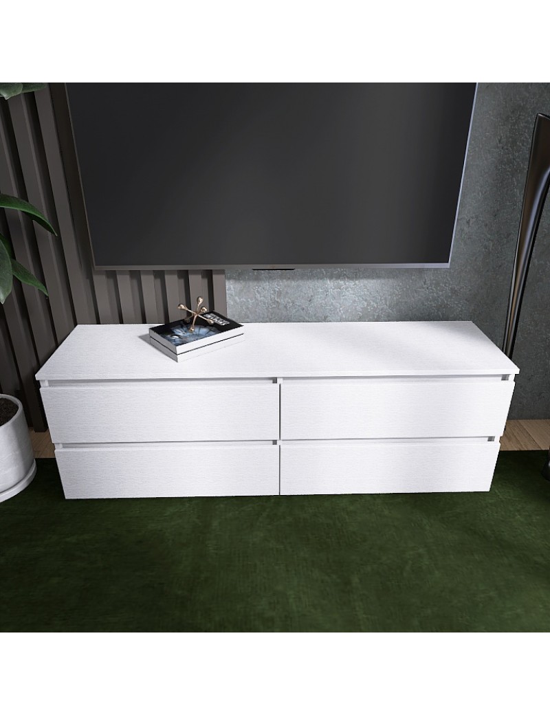 Тумба під телевізор Еверест ЛТВ-1400 Лайт 140х38х49 см Німфея Альба (DTM-4672)