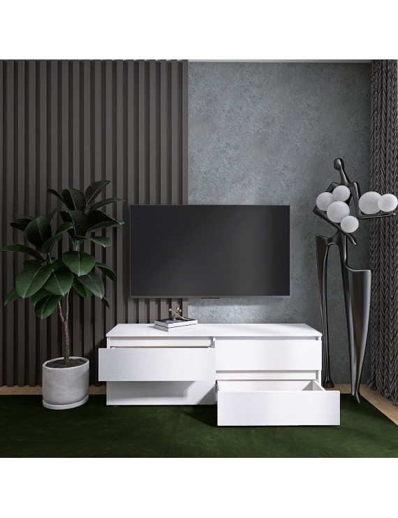 Тумба під телевізор Еверест ЛТВ-1400 Лайт 140х38х49 см Німфея Альба (DTM-4672)