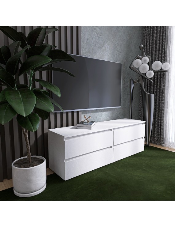 Тумба під телевізор Еверест ЛТВ-1400 Лайт 140х38х49 см Німфея Альба (DTM-4672)