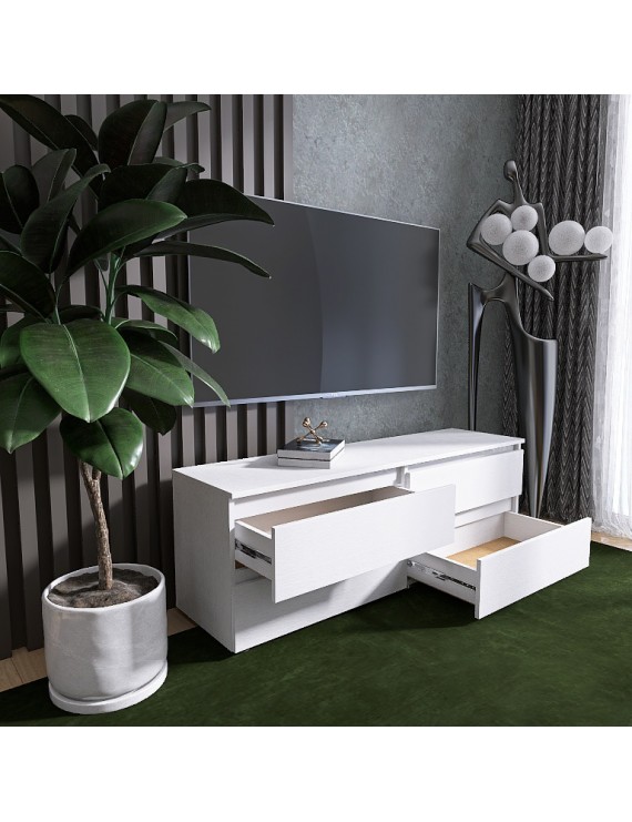 Тумба під телевізор Еверест ЛТВ-1400 Лайт 140х38х49 см Німфея Альба (DTM-4672)