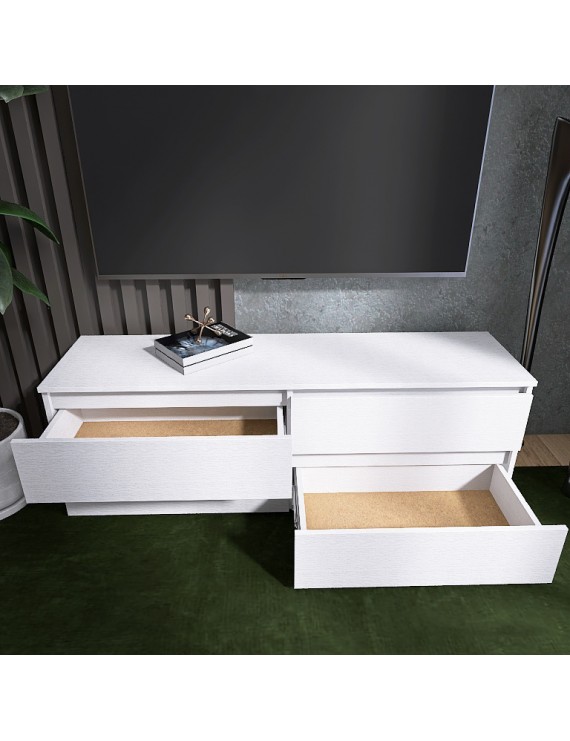 Тумба під телевізор Еверест ЛТВ-1400 Лайт 140х38х49 см Німфея Альба (DTM-4672)