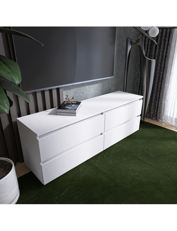 Тумба під телевізор Еверест ЛТВ-1400 Лайт 140х38х49 см Німфея Альба (DTM-4672)