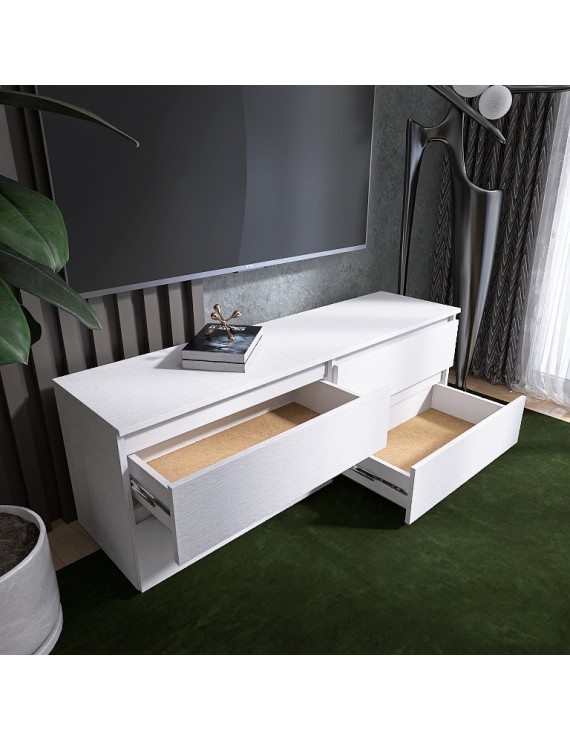 Тумба під телевізор Еверест ЛТВ-1400 Лайт 140х38х49 см Німфея Альба (DTM-4672)