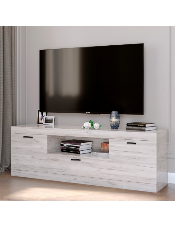 Тумба Еверест ТВ 1500 Соната 150х38х50 дуб крафт білий (DTM-2715)
