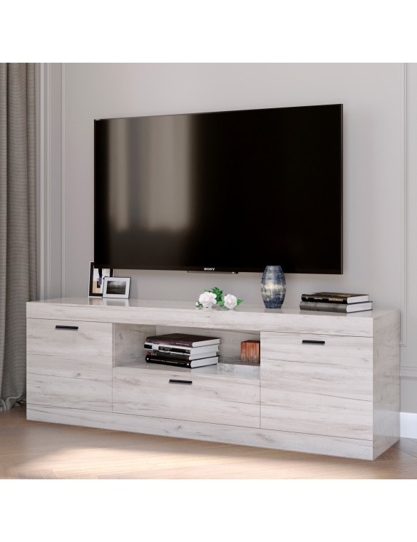Тумба Еверест ТВ 1500 Соната 150х38х50 дуб крафт білий (DTM-2715)
