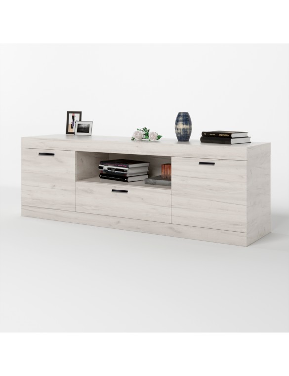 Тумба Еверест ТВ 1500 Соната 150х38х50 дуб крафт білий (DTM-2715)