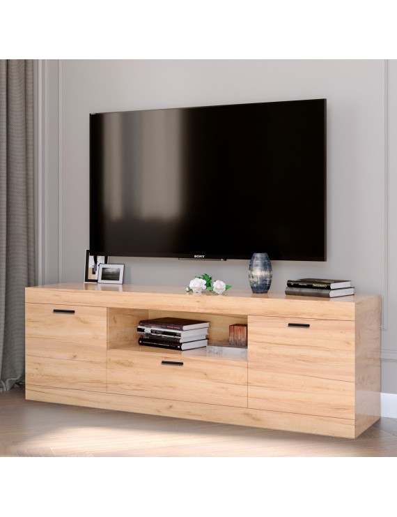 Тумба Еверест ТВ 1500 Соната 150х38х50 дуб крафт золотий (DTM-2716)