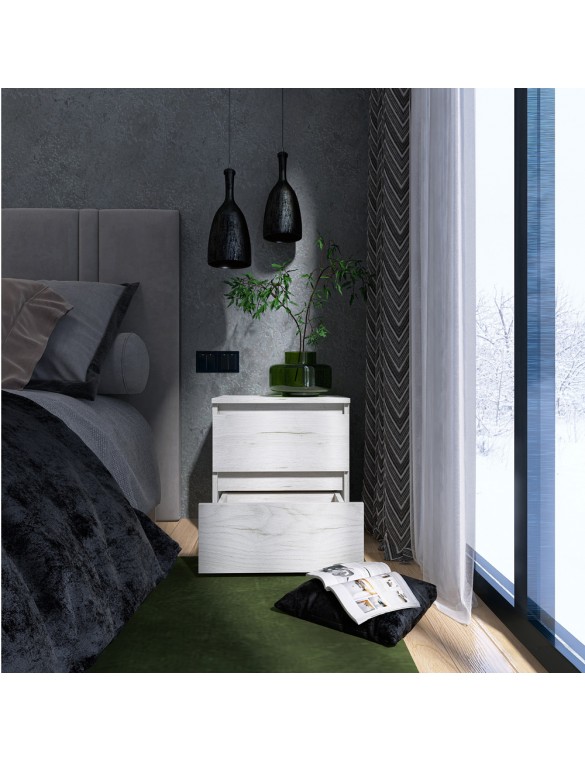 Тумба приліжкова Еверест ТЛ-1 Лайт 45х38х49 см Дуб Крафт білий (DTM-071083)