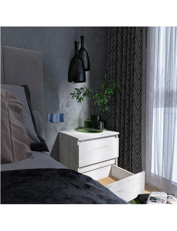 Тумба приліжкова Еверест ТЛ-1 Лайт 45х38х49 см Дуб Крафт білий (DTM-071083)