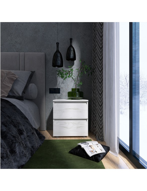 Тумба приліжкова Еверест ТЛ-1 Лайт 45х38х49 см Дуб Крафт білий (DTM-071083)