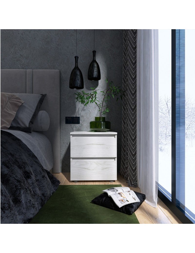 Тумба приліжкова Еверест ТЛ-1 Лайт 45х38х49 см Дуб Крафт білий (DTM-071083)