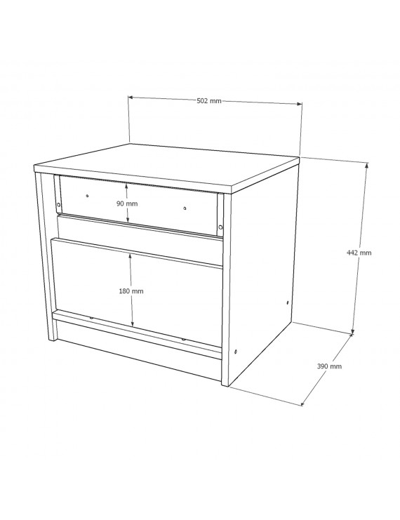 Тумба приліжкова Еверест Стайл-500 50,2х39х44,2 см Кашемір/Канелла (DTM-073574)