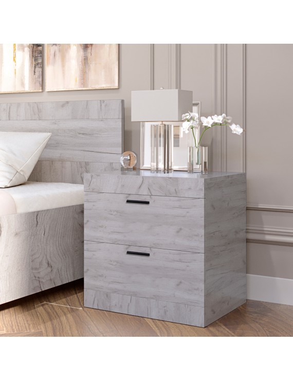 Тумба приліжкова Еверест Соната 50х38х50 дуб крафт білий (DTM-2711)