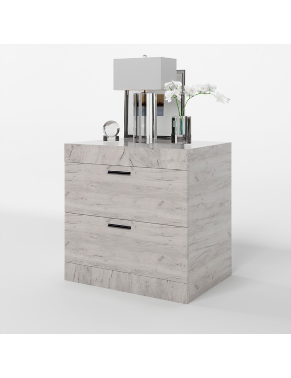 Тумба приліжкова Еверест Соната 50х38х50 дуб крафт білий (DTM-2711)