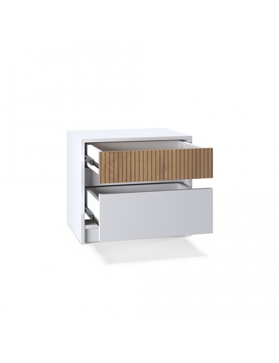 Тумба приліжкова Еверест Стайл-500 50,2х39х44,2 см Німфея Альба (білий)/Канелла (DTM-073575)