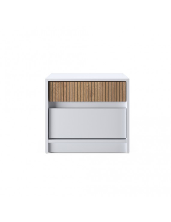 Тумба приліжкова Еверест Стайл-500 50,2х39х44,2 см Німфея Альба (білий)/Канелла (DTM-073575)