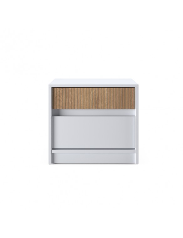 Тумба приліжкова Еверест Стайл-500 50,2х39х44,2 см Німфея Альба (білий)/Канелла (DTM-073575)