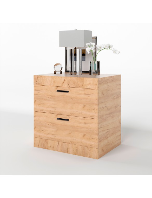 Тумба приліжкова Еверест Соната 50х38х50 дуб крафт золотий (DTM-2712)