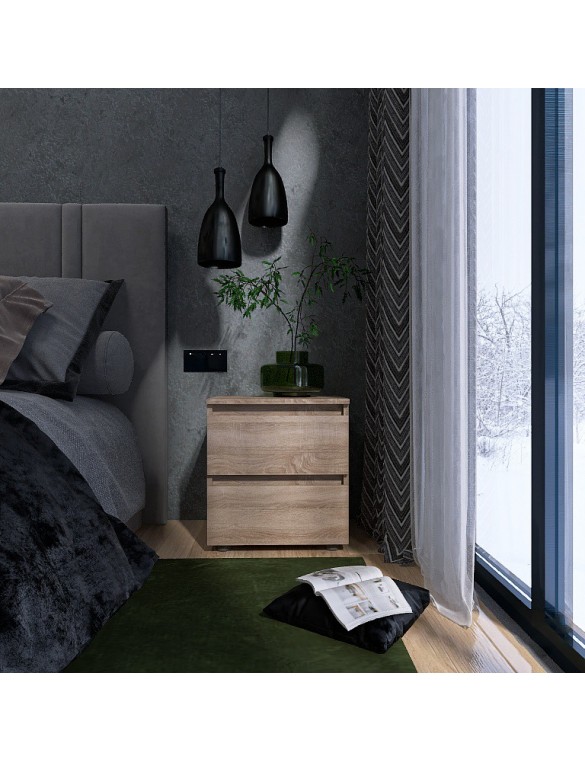 Тумба приліжкова Еверест ТЛ-1 Лайт 45х38х49 см Дуб сонома (DTM-4673)