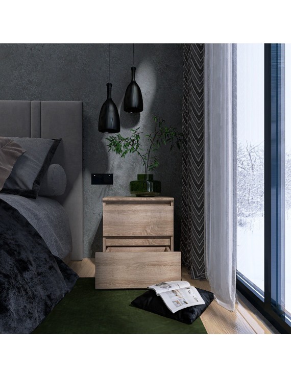 Тумба приліжкова Еверест ТЛ-1 Лайт 45х38х49 см Дуб сонома (DTM-4673)