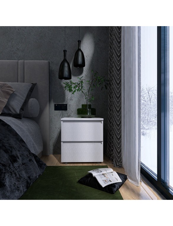 Тумба приліжкова Еверест ТЛ-1 Лайт 45х38х49 см Німфея Альба (DTM-4674)