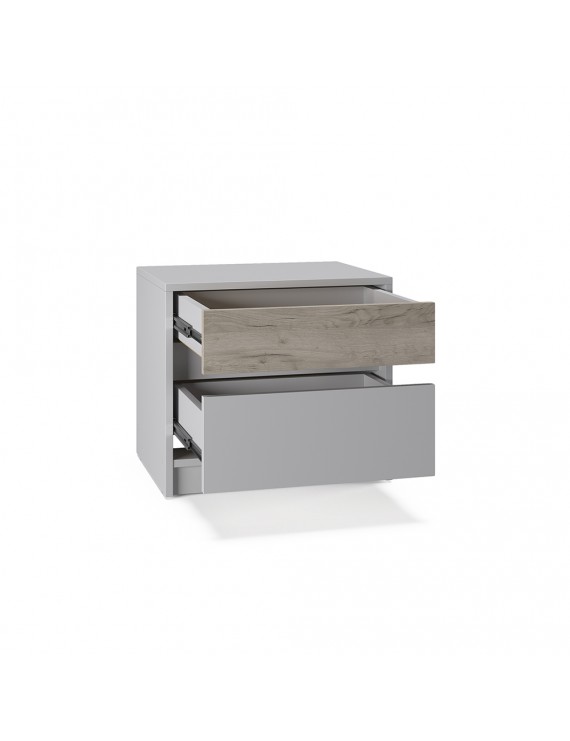 Тумба приліжкова Еверест Стайл-500 50,2х39х44,2 см Кашемір/Дуб крафт сірий (DTM-071160)