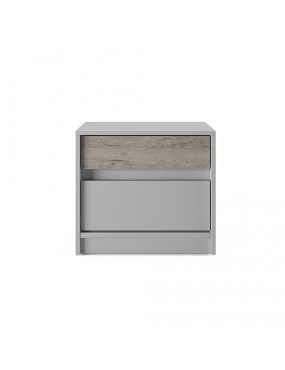 Тумба приліжкова Еверест Стайл-500 50,2х39х44,2 см Кашемір/Дуб крафт сірий (DTM-071160)
