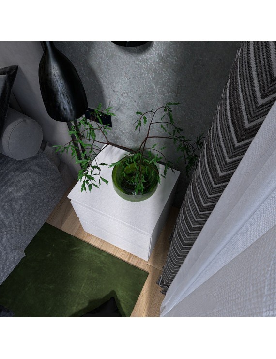 Тумба приліжкова Еверест ТЛ-1 Лайт 45х38х49 см Німфея Альба (DTM-4674)