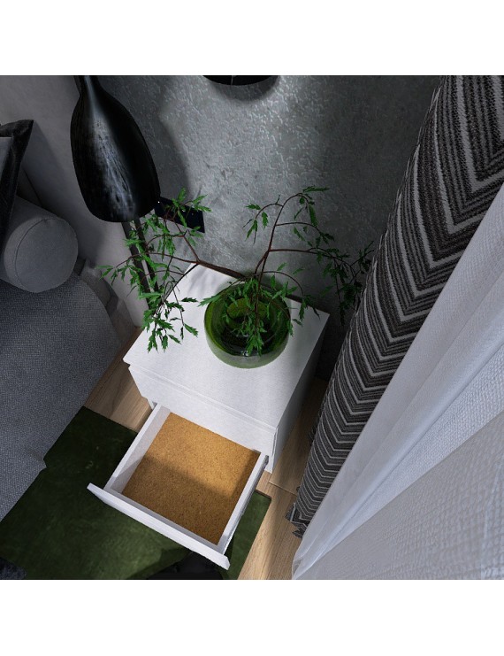 Тумба приліжкова Еверест ТЛ-1 Лайт 45х38х49 см Німфея Альба (DTM-4674)