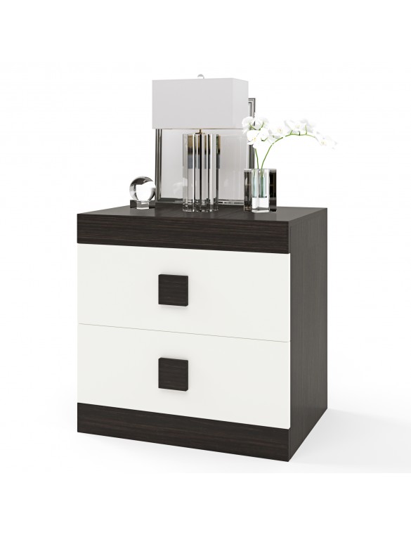 Тумба біля ліжка Еверест Соната 50х38х50 венге темний + білий (DTM-2077)