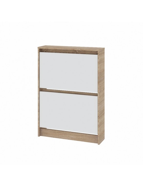 Тумба для взуття в передпокій Еверест Сіті-160-2 70,2х16х95,8 см Дуб сонома/Білий (DTM-071107)