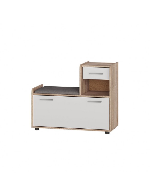 Тумба для взуття Еверест Тандем (права) Дуб сонома/Білий (DTM-073855)