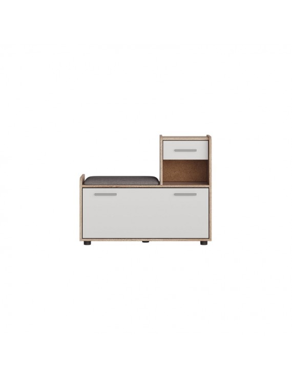 Тумба для взуття Еверест Тандем (права) Дуб сонома/Білий (DTM-073855)