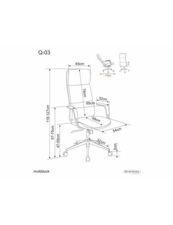 Крісло поворотне Q-03 чорне