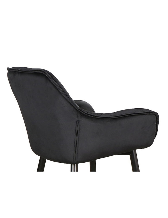 Барний стілець CHERRY H-2 VELVET чорний каркас/чорний BL.19