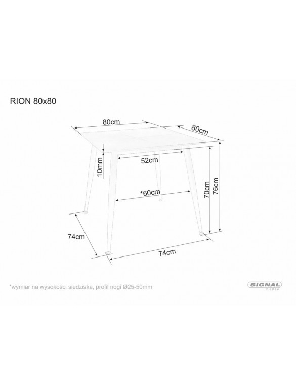 Стіл RION 80*80 травертин/кашемір
