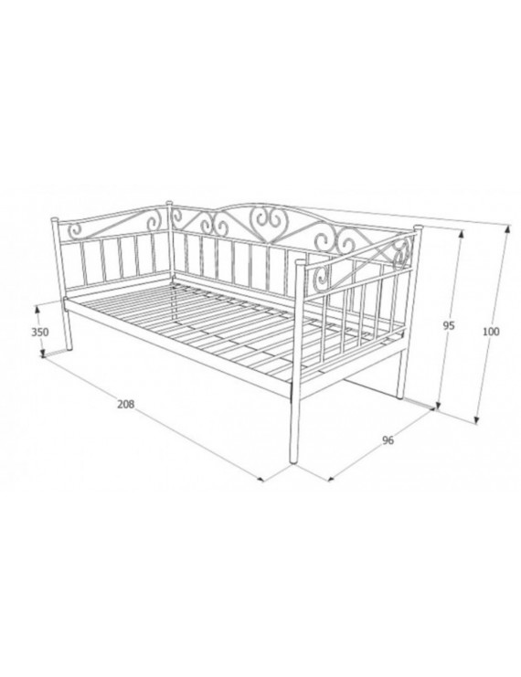 Ліжко BIRMA 90X200 біле