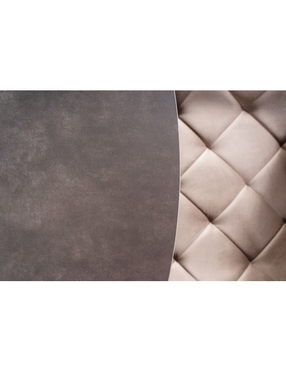 Стіл PORTO CERAMIC 120(160)*120 тем.сірий ефект мармуру/чорний мат